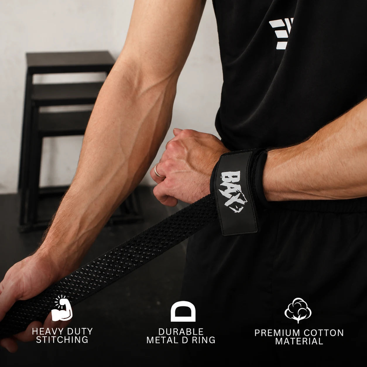 Maximum Grip Heavy-Duty Weightlifting Straps