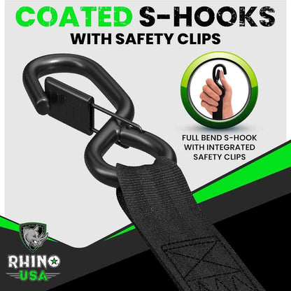 Heavy-Duty Auto-Retractable Ratchet Tie-Down Straps