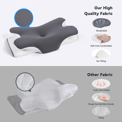 Sleep Cooler, Wake Pain-Free with Adaptive Neck Support