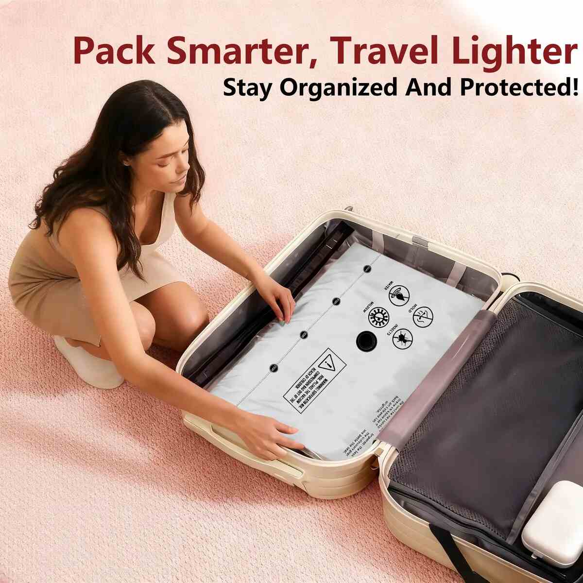 Rechargeable Travel Vacuum Compression Bags 15-Pack