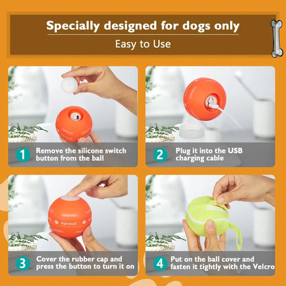 Smart Interactive Cat Toy Ball - Automatic 360° Self-Rotating Motion Activated Kitty Toy