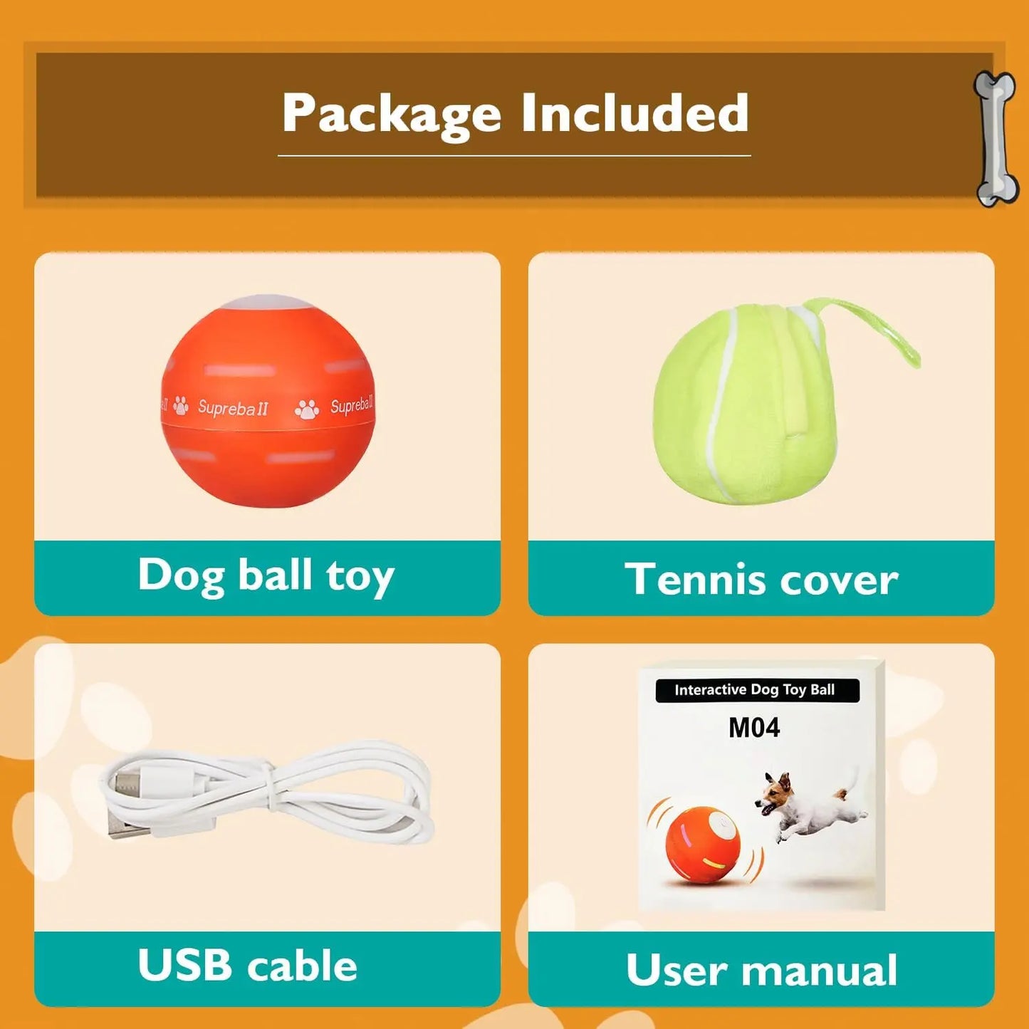 Smart Interactive Cat Toy Ball - Automatic 360° Self-Rotating Motion Activated Kitty Toy