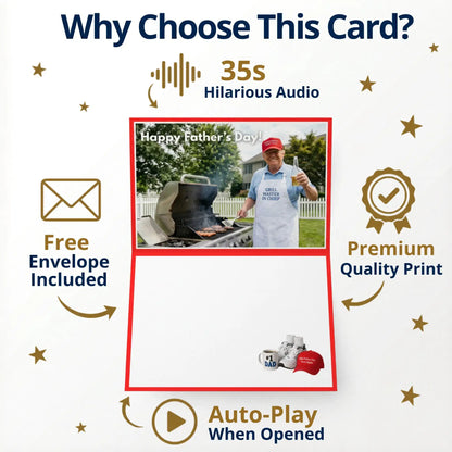 Presidential Talking Sound & 3D Pop-Up Father's Day Greeting Card