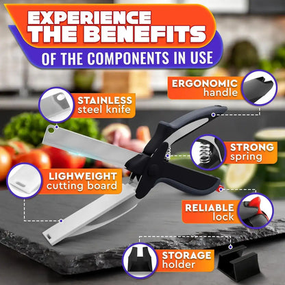 Vegetable Chopper & Kitchen Scissors – Fast Master Cutter