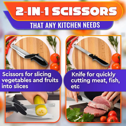 Vegetable Chopper & Kitchen Scissors – Fast Master Cutter