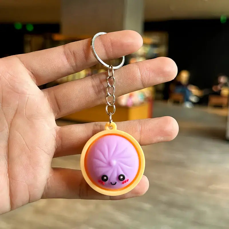 Squeeze Away Stress with the Light-Up Dumpling Fidget Keychain!