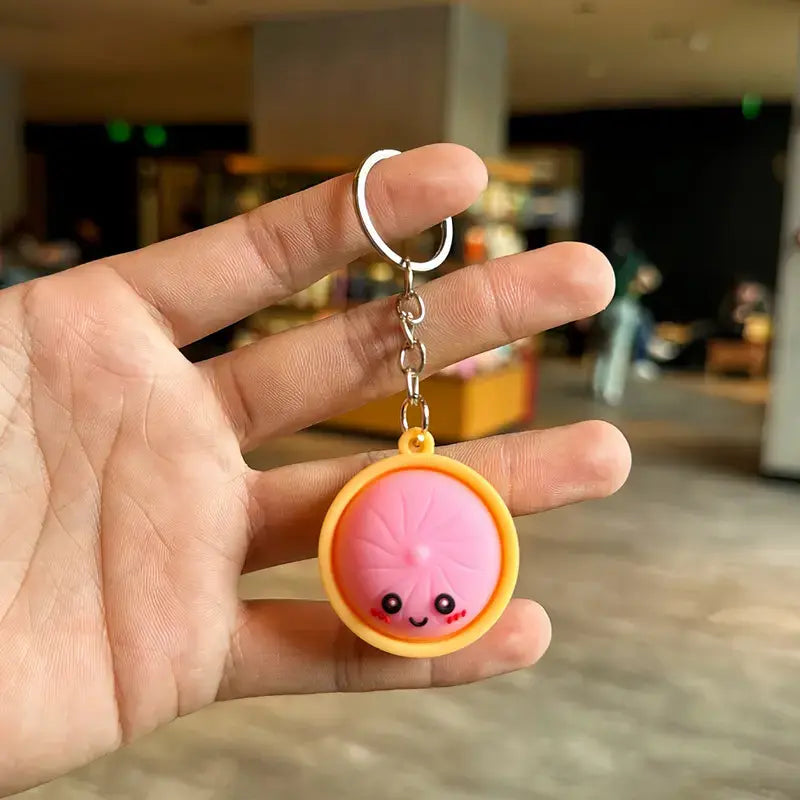 Squeeze Away Stress with the Light-Up Dumpling Fidget Keychain!