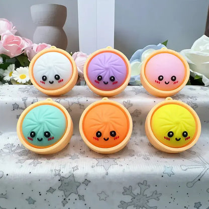 Squeeze Away Stress with the Light-Up Dumpling Fidget Keychain!