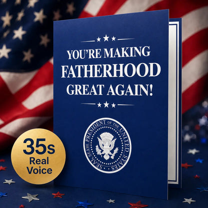 The Ultimate Personalized Voice Patriotic Greeting Card — Express Your Love Loud and Proud!