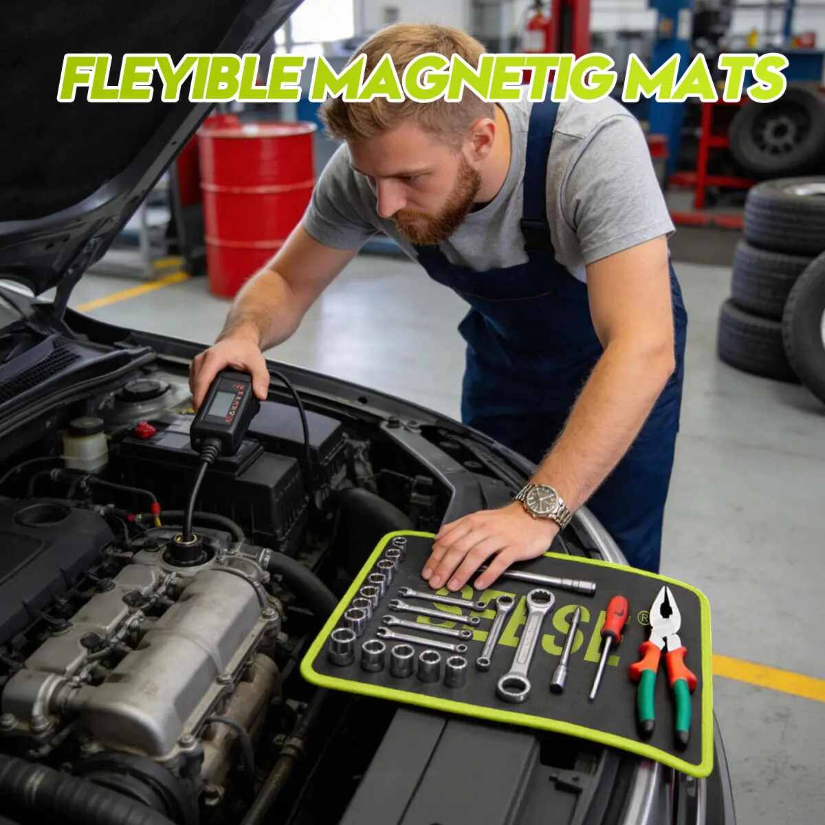 Flexible Magnetic Tool Mat – Secure, Organized, Scratch-Free