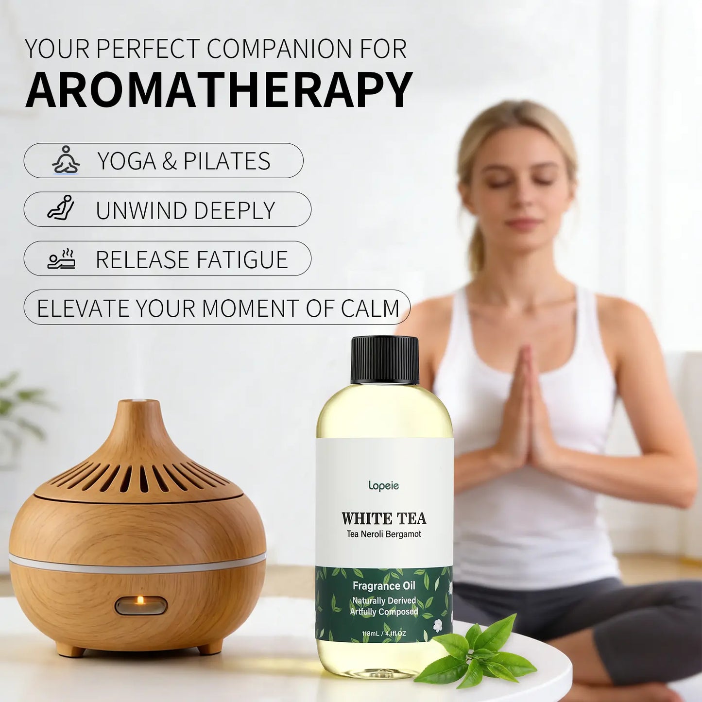 Premium White Tea Fragrance Oil for Luxury Home Aromatherapy