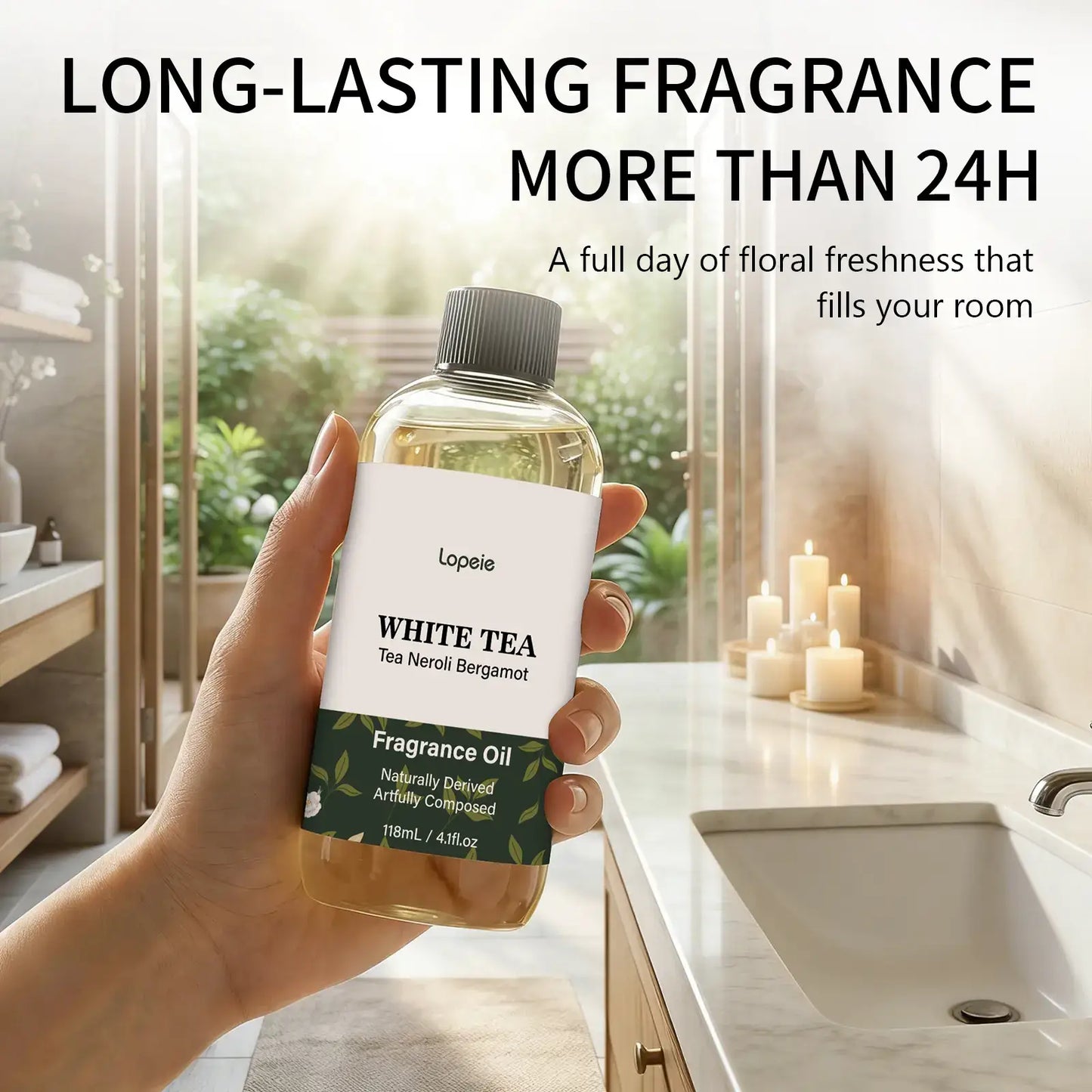 Premium White Tea Fragrance Oil for Luxury Home Aromatherapy