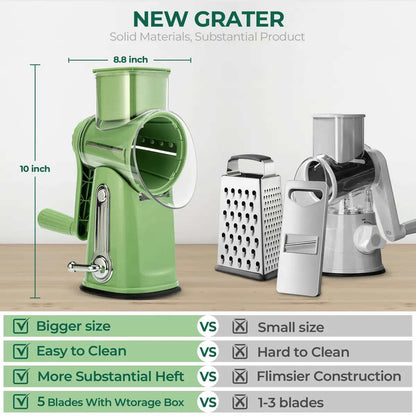 5-Blade Hand Crank Cheese Grater