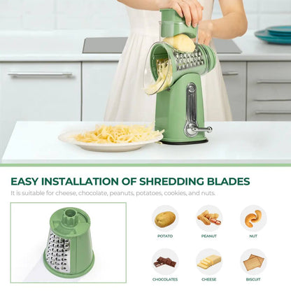 5-Blade Hand Crank Cheese Grater