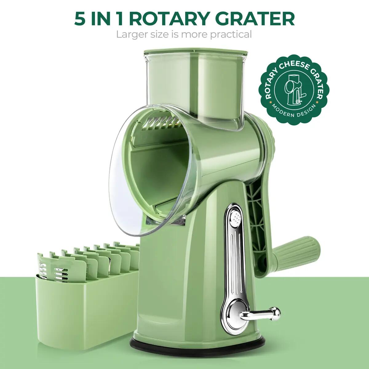 5-Blade Hand Crank Cheese Grater