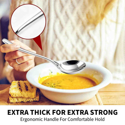 Stainless Steel Soup Spoon Set