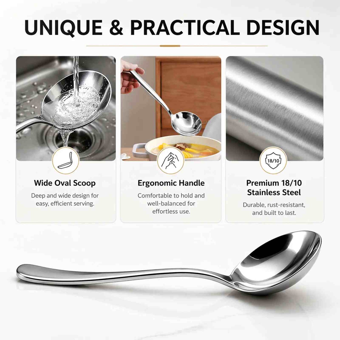 Stainless Steel Soup Spoon Set