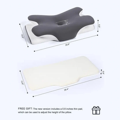 free Cooling Memory Neck Pillow, Adjustable Ergonomic Memory Foam Neck Pillows