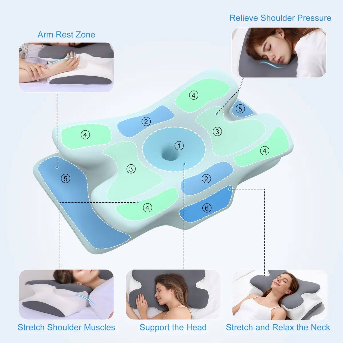 Adjustable Memory Foam Neck Support Pillow