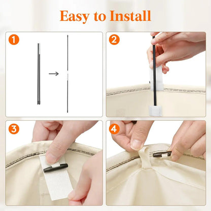 Foldable Laundry Hamper with Lid & 2 Bags