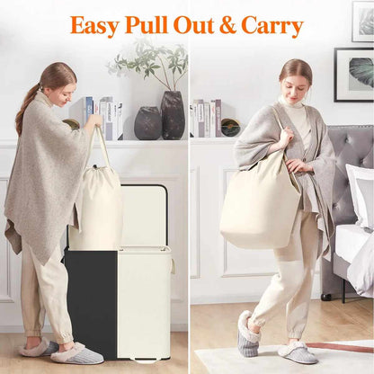 Foldable Laundry Hamper with Lid & 2 Bags