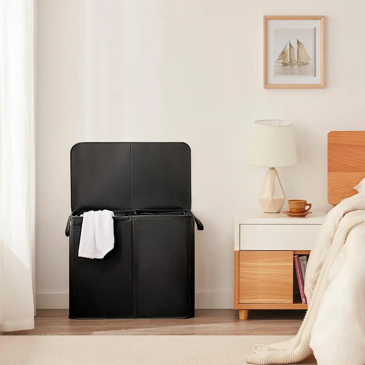 Foldable Laundry Hamper with Lid & 2 Bags