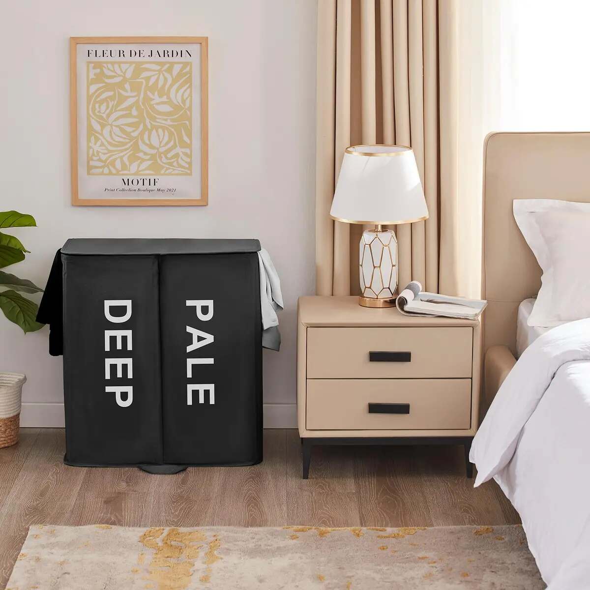 Foldable Laundry Hamper with Lid & 2 Bags