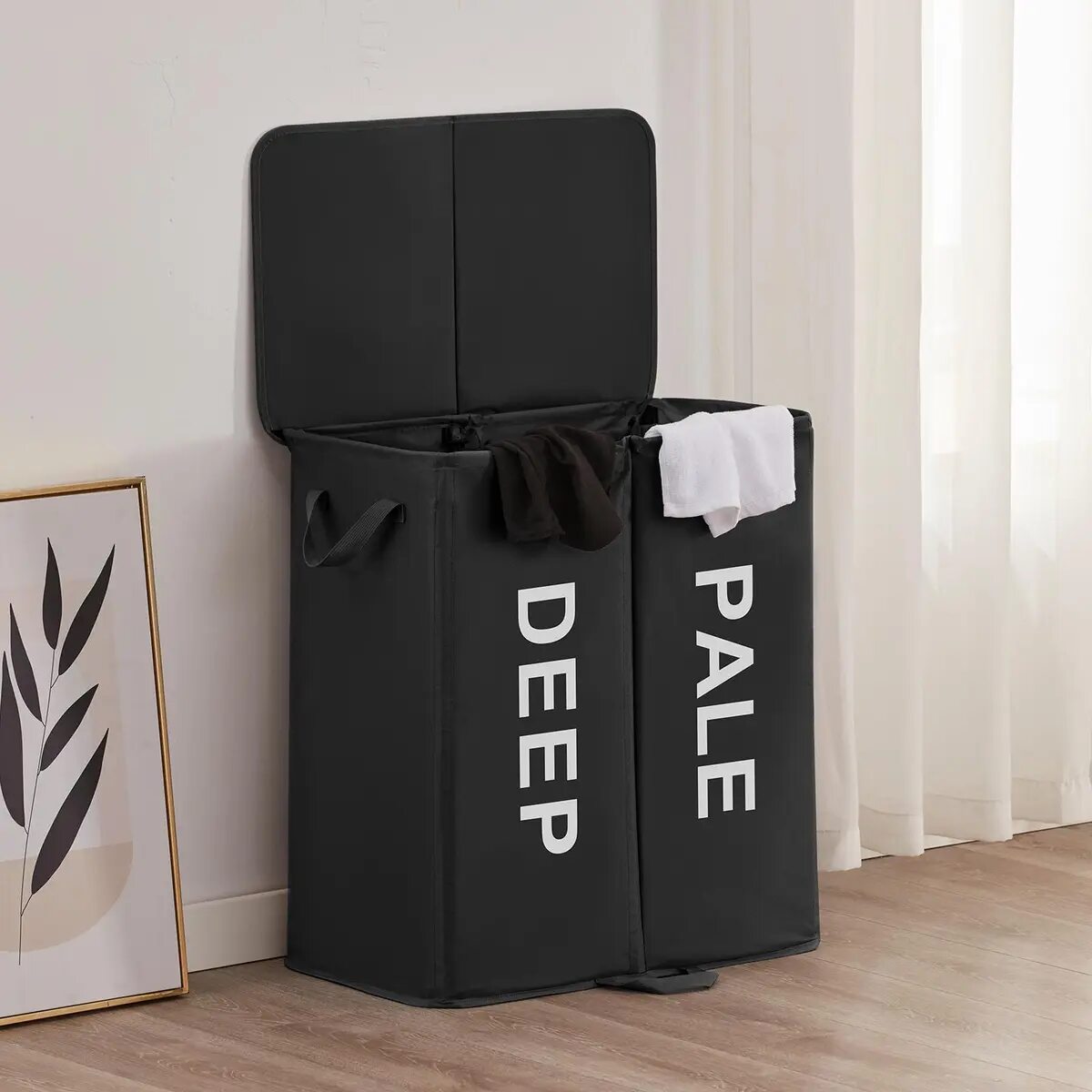Foldable Laundry Hamper with Lid & 2 Bags