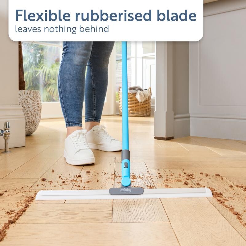 The Ultimate Rubber Squeegee & Extendable Floor Scrub Brush