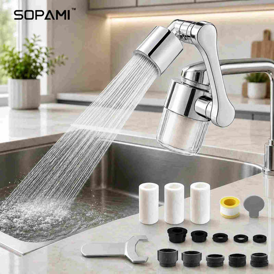 3D Swivel Filter Faucet Extender