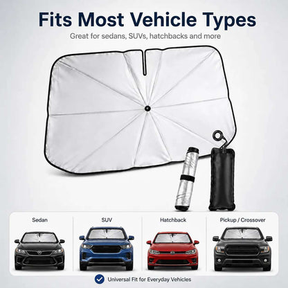 FlexShield Portable Car Windshield Sun Umbrella