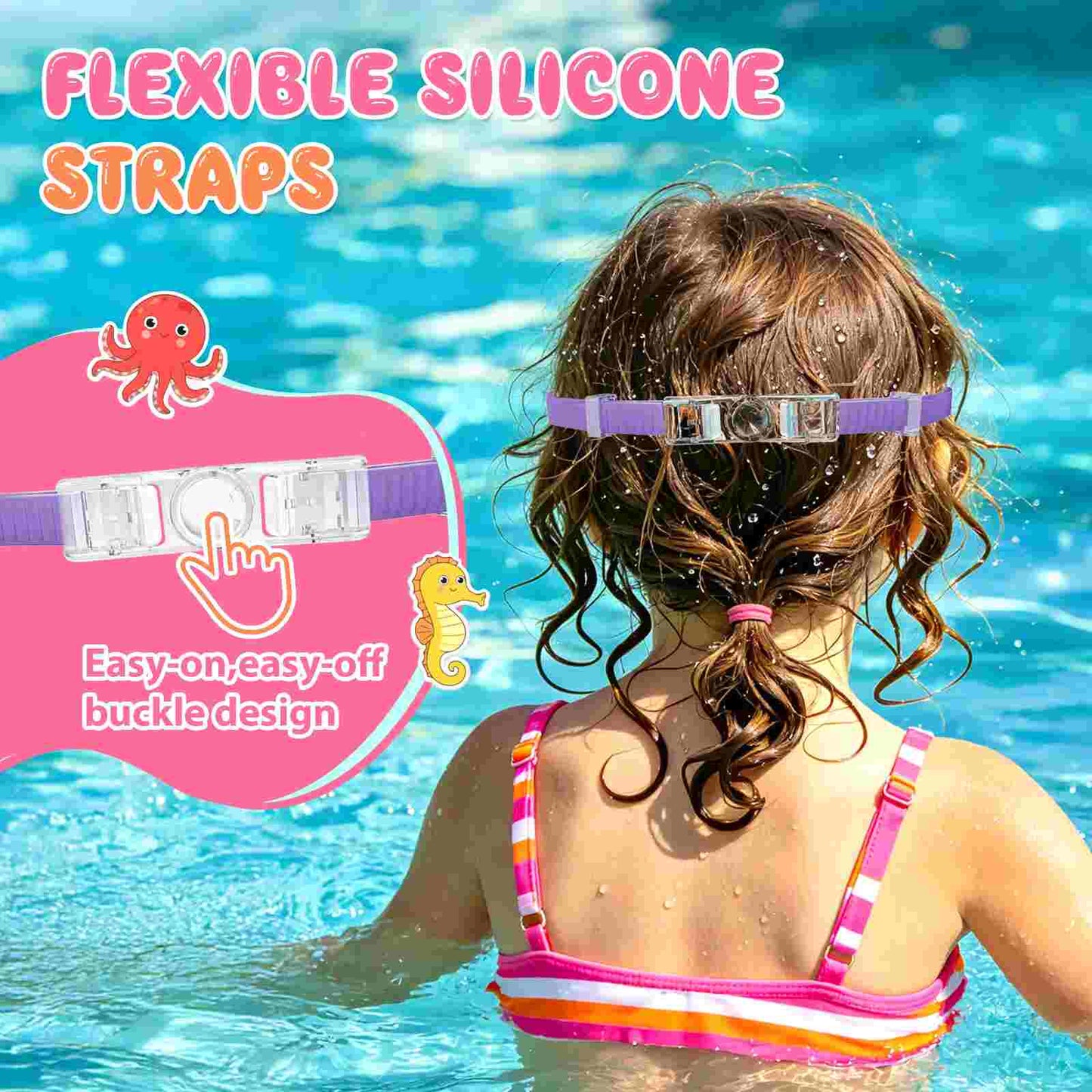Crystal-Clear Anti-Fog Swimming Goggles with UV Protection