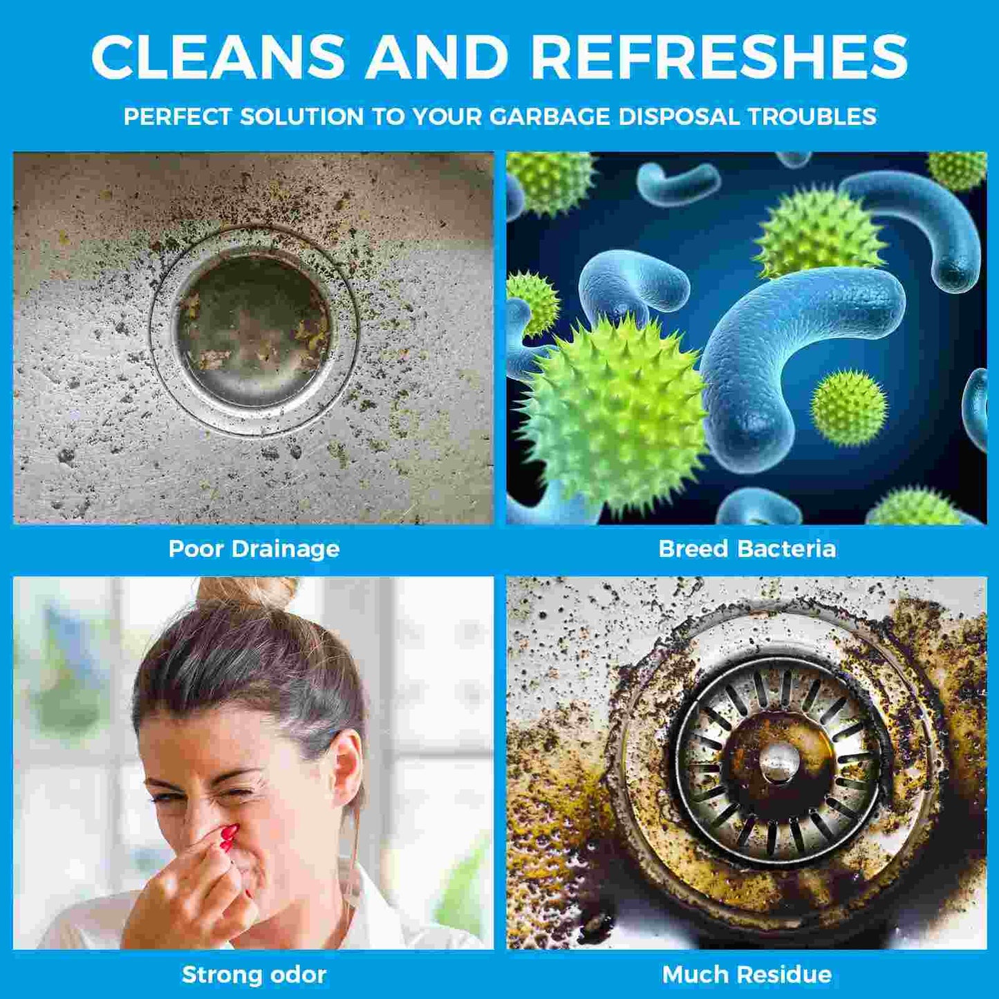 Power-Foaming Garbage Disposal Cleaner Tablets