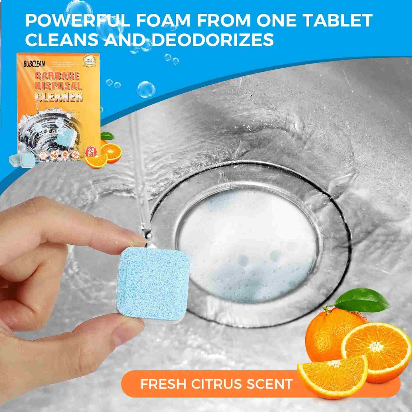 Power-Foaming Garbage Disposal Cleaner Tablets