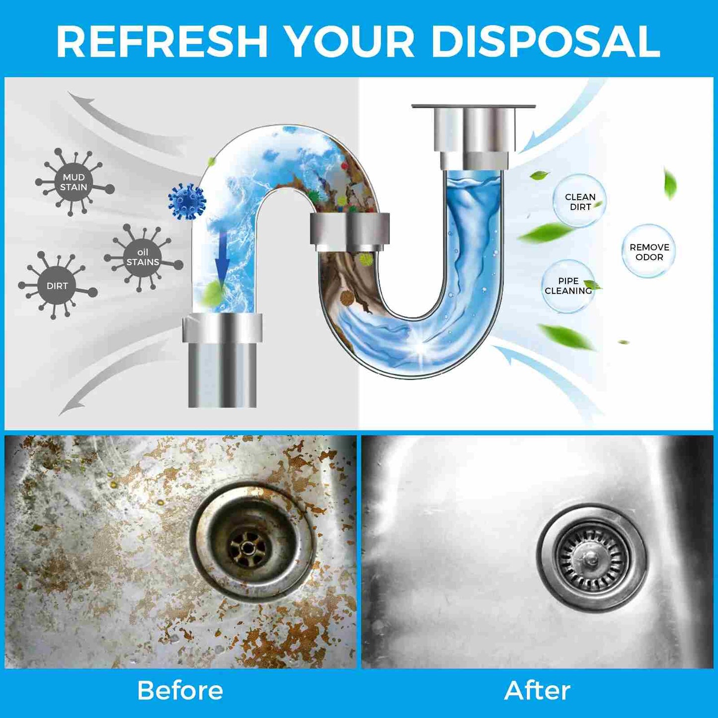Power-Foaming Garbage Disposal Cleaner Tablets