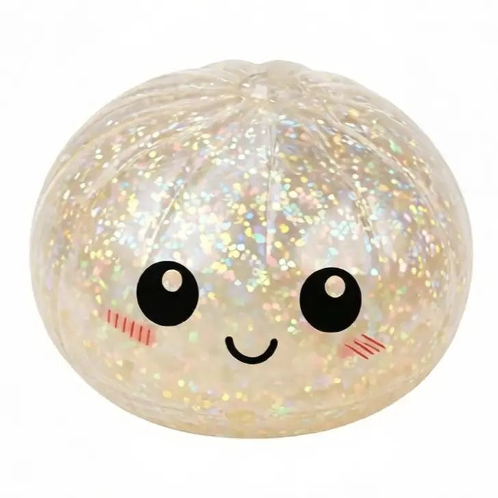 Super Squishy Dumpling Toy with Mystery Glitter & Steamer Case