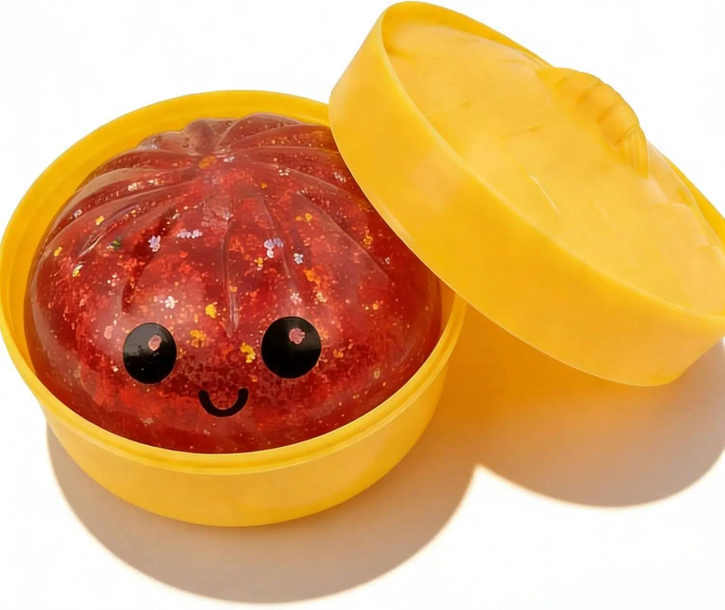 Super Squishy Dumpling Toy with Mystery Glitter & Steamer Case