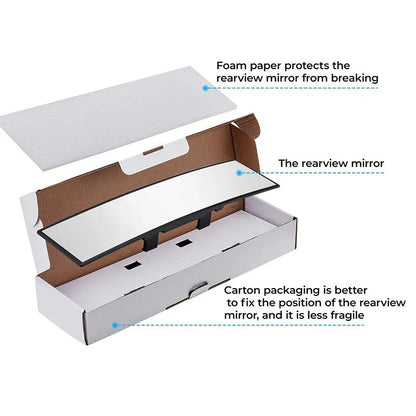 11.81-Inch Panoramic Anti-Glare Rearview Mirror
