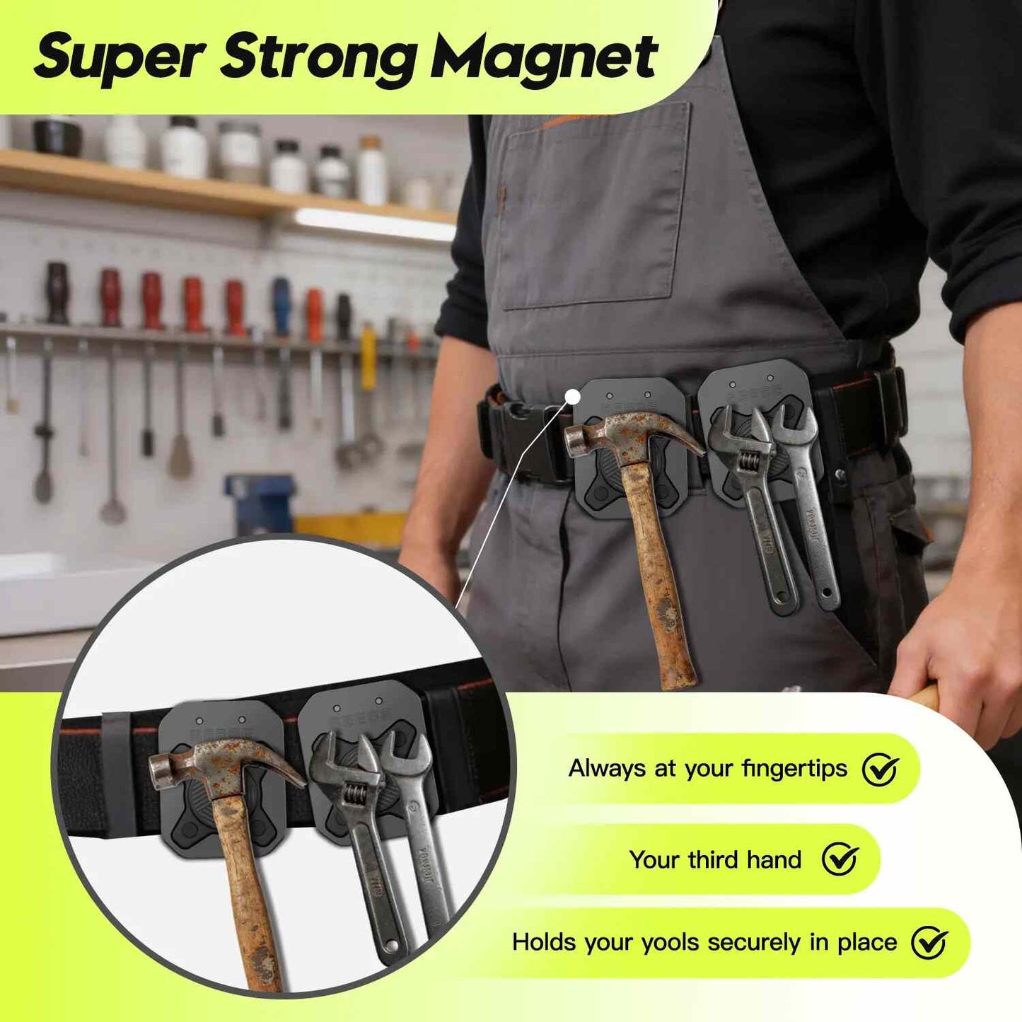 Hands-Free Efficiency: Ultra-Strong Magnetic Tool Belt Clip