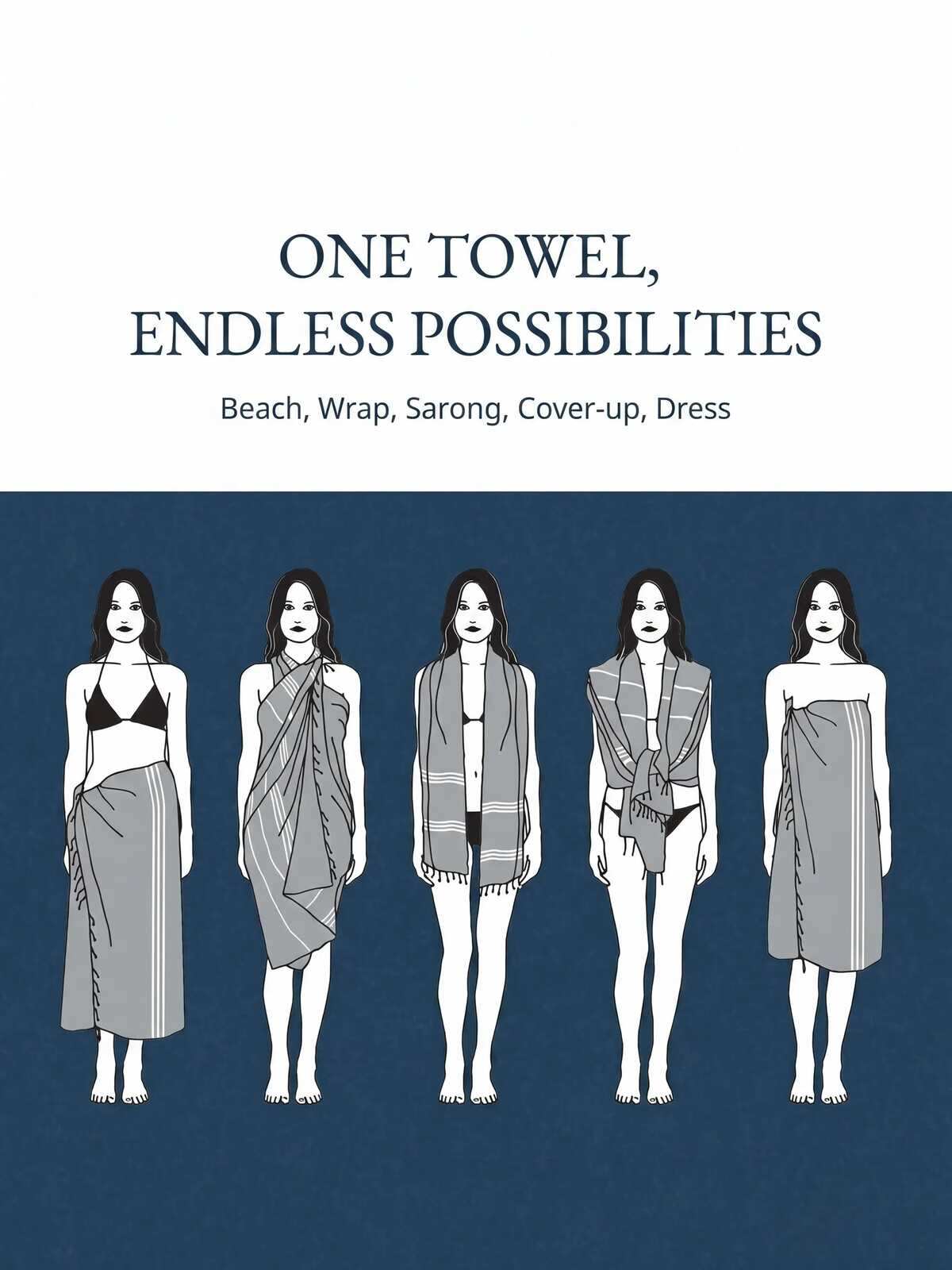 Quick-Dry Sand-Free Turkish Beach Towel