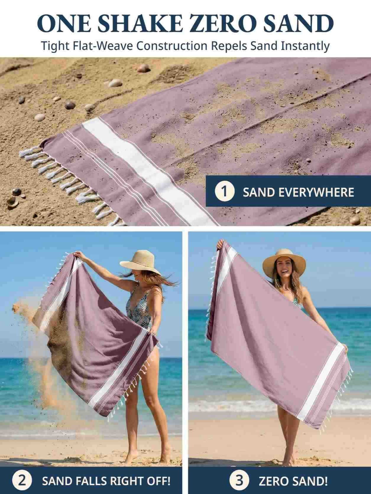 Quick-Dry Sand-Free Turkish Beach Towel