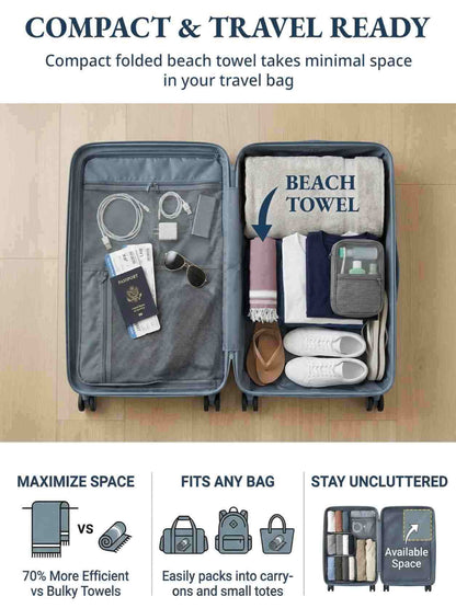 Quick-Dry Sand-Free Turkish Beach Towel