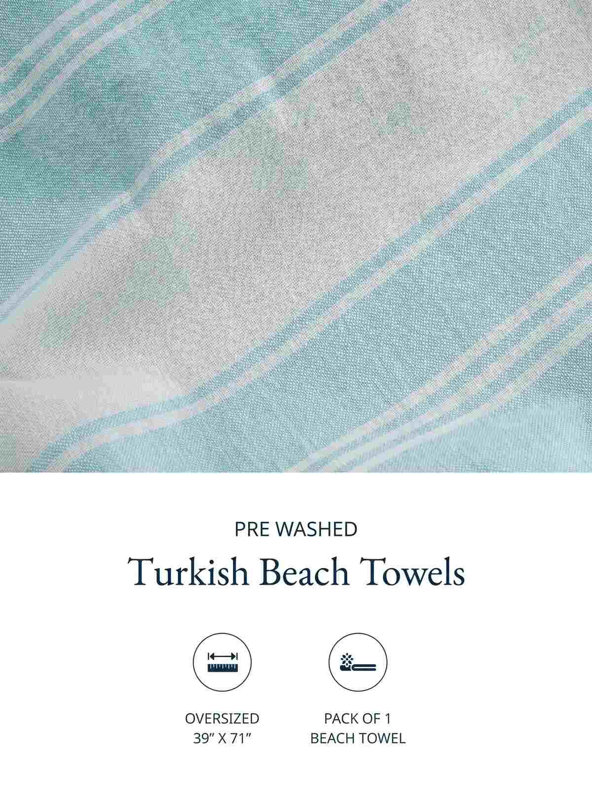 Lightweight Soft Flat-Weave XL Beach Towel – Summer Travel & Pool Essential