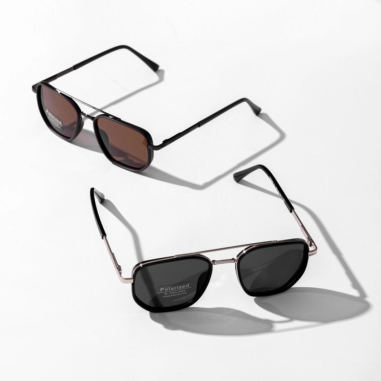 Geometric Double-Beam Trendy Sunglasses