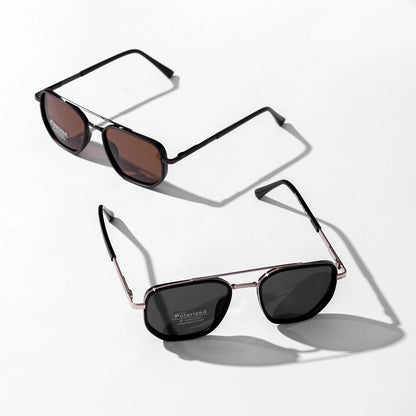 Geometric Double-Beam Trendy Sunglasses