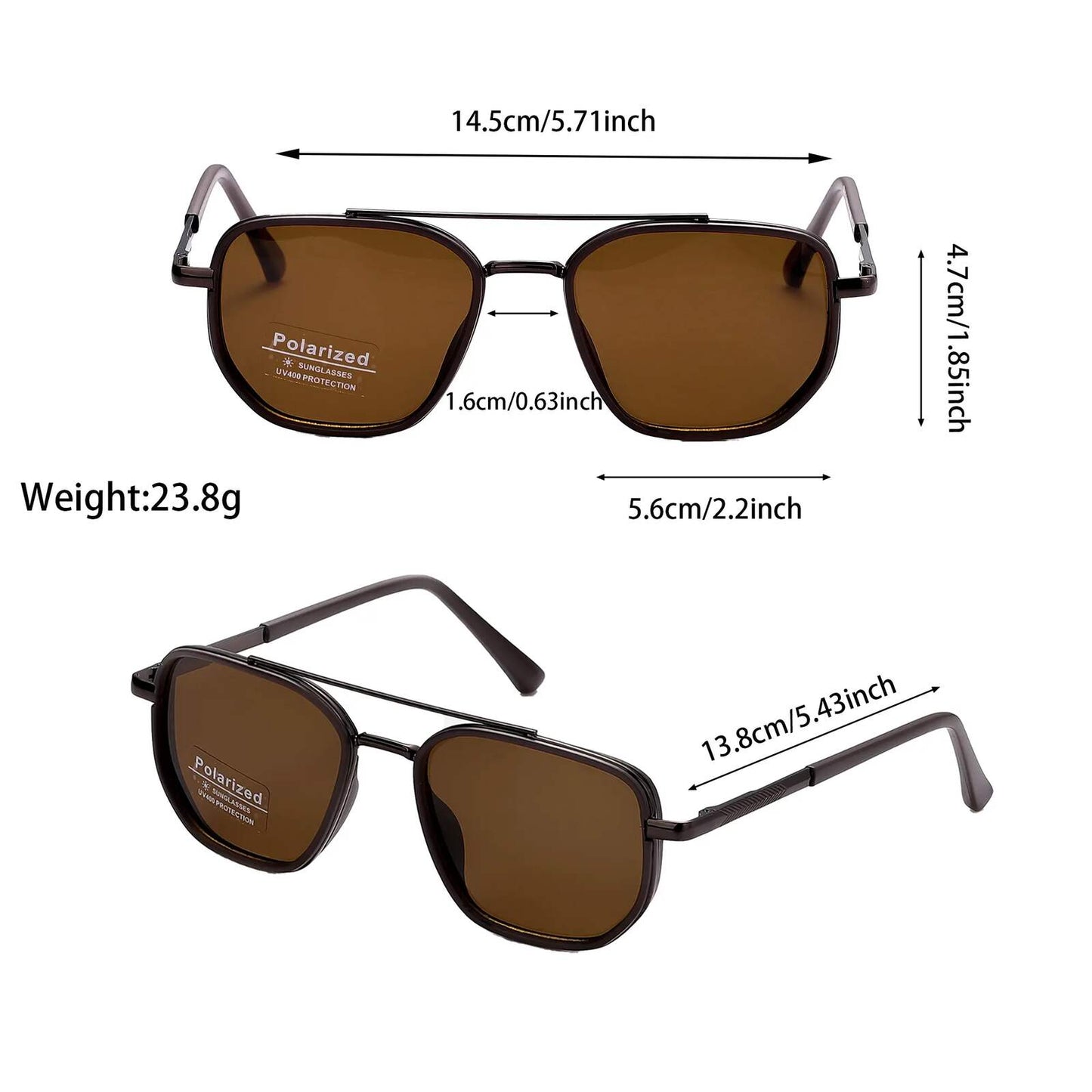 Geometric Double-Beam Trendy Sunglasses
