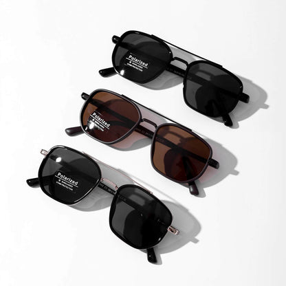Geometric Double-Beam Trendy Sunglasses