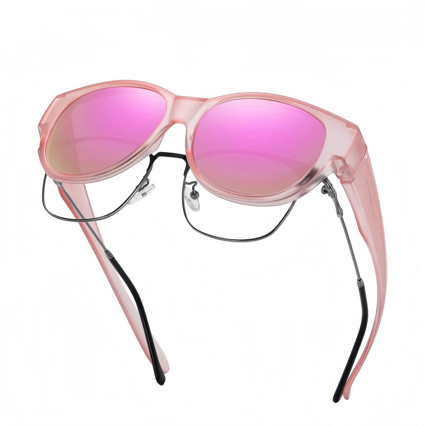 Women's Oversized Square Fit-Over Polarized Sunglasses (2-Pack)