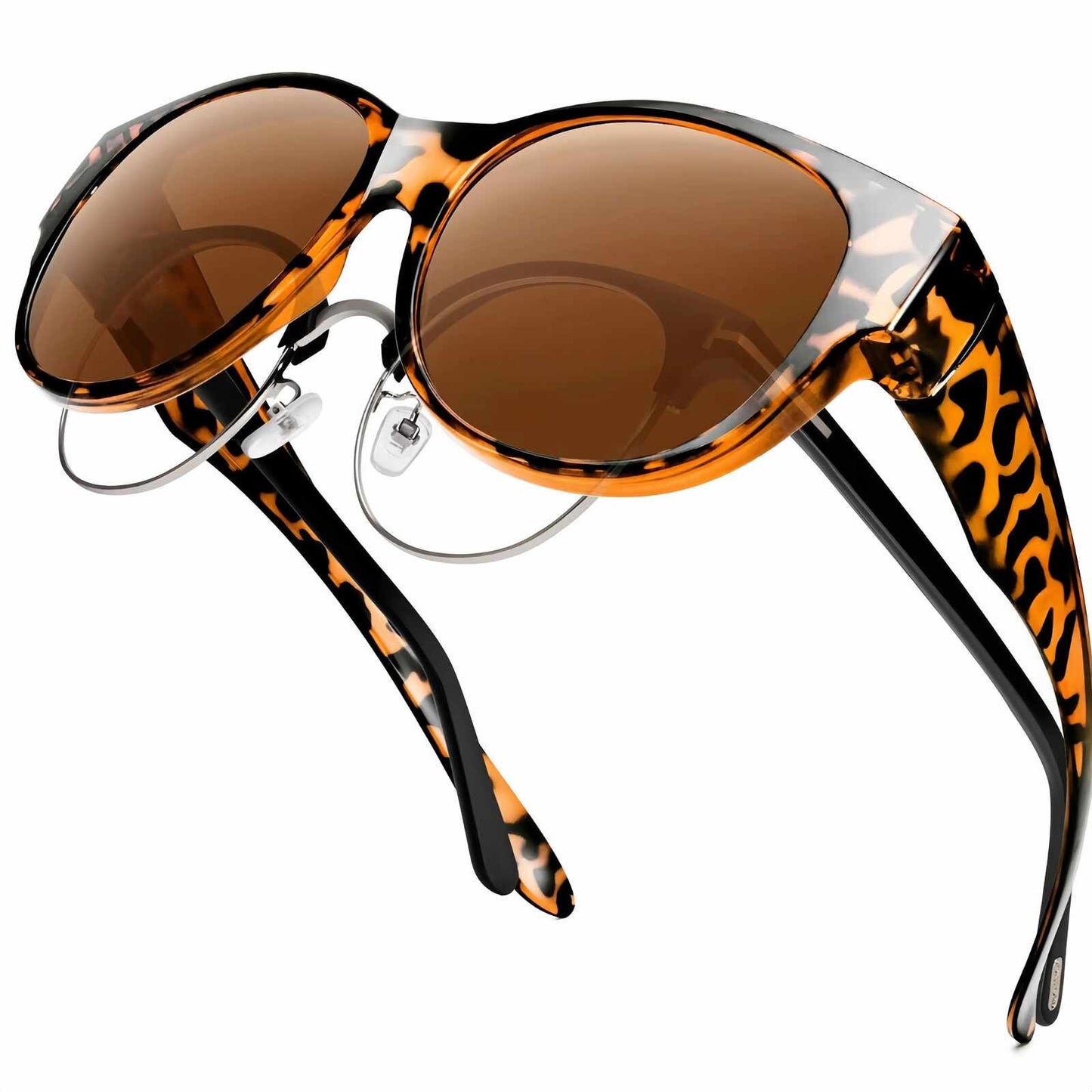 Women's Oversized Square Fit-Over Polarized Sunglasses (2-Pack)