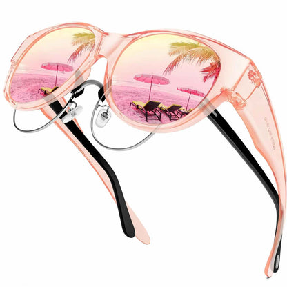 Women's Oversized Square Fit-Over Polarized Sunglasses (2-Pack)
